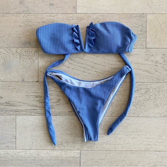 SHEIN Other - SHEIN Blue Ruffle Bikini